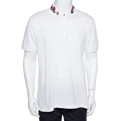 white gucci polo shirt free shipping|Gucci polo shirt snake.